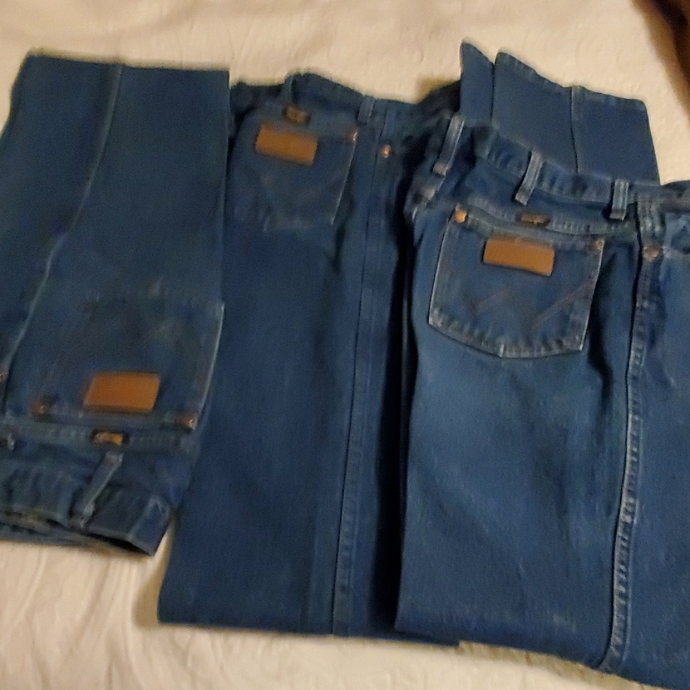 3 pair Wrangler slim fit jeans